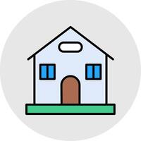 hogar línea lleno ligero icono vector