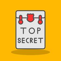 Top Secret Filled Shadow Icon vector