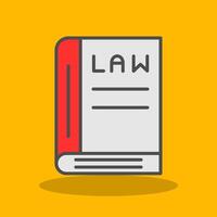 Law Book Filled Shadow Icon vector