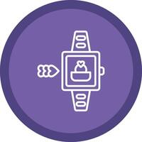 Smart Watch Line Multi Circle Icon vector