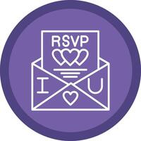 rsvp línea multi circulo icono vector