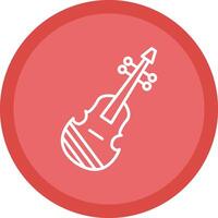 Violin Line Multi Circle Icon vector