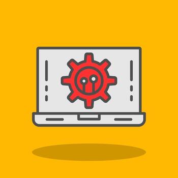 Software Development Filled Shadow Icon vector