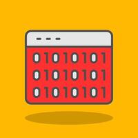 Website Codes Filled Shadow Icon vector