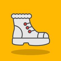 Boot Filled Shadow Icon vector