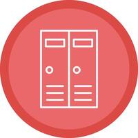 Lockers Line Multi Circle Icon vector