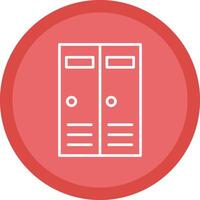 Lockers Line Multi Circle Icon vector