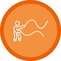 Battle Rope Line Multi Circle Icon vector