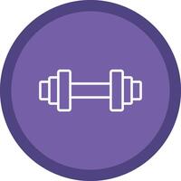 Barbell Line Multi Circle Icon vector