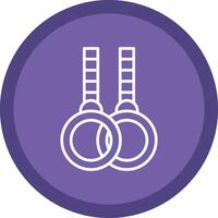 Gymnastic Rings Line Multi Circle Icon vector