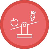 Balanced Diet Line Multi Circle Icon vector