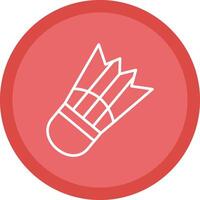 Badminton Game Line Multi Circle Icon vector