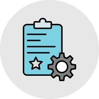 Quality Control Line Filled Light Icon vector