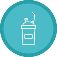 Protein Shake Line Multi Circle Icon vector