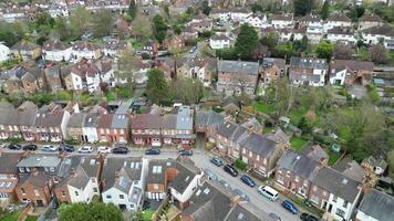 hoch Winkel Aussicht von harpenden Stadt, Dorf von England Vereinigtes Königreich. März 16., 2024 video