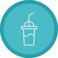 Milkshake Line Multi Circle Icon vector