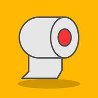 Toilet Paper Filled Shadow Icon vector