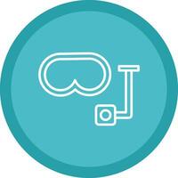 Scuba Dive Line Multi Circle Icon vector