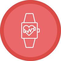 Fitness Watch Line Multi Circle Icon vector