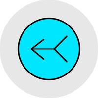 Merge Line Filled Light Icon vector