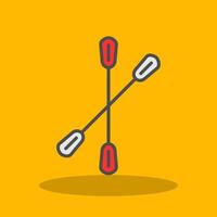 Paddle Filled Shadow Icon vector