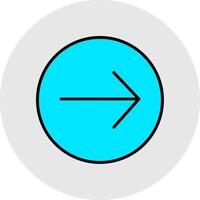 Right Arrow Line Filled Light Icon vector