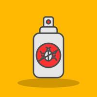 Insect Repellent Filled Shadow Icon vector