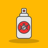 Insect Repellent Filled Shadow Icon vector