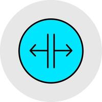 SPLIT Line Filled Light Icon vector