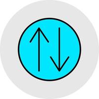 Swap Line Filled Light Icon vector