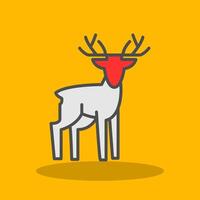 Deer Filled Shadow Icon vector