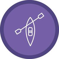 Canoe Line Multi Circle Icon vector