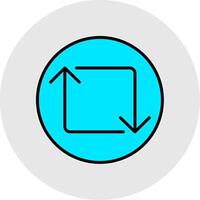 Loop Line Filled Light Icon vector