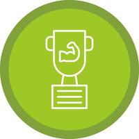 Trophy Line Multi Circle Icon vector