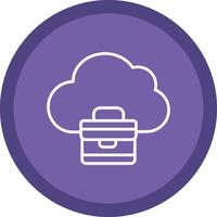 Cloud Line Multi Circle Icon vector