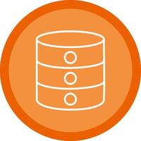 Database Line Multi Circle Icon vector