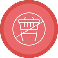 Zero Waste Line Multi Circle Icon vector