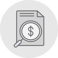 Money Search Line Filled Light Icon vector