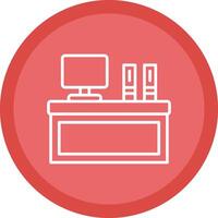 Desk Line Multi Circle Icon vector