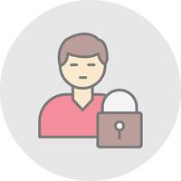 Authorization Manager Line Filled Light Icon vector