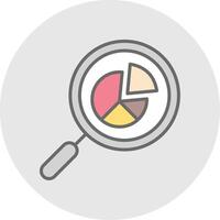 Seo Search Line Filled Light Icon vector