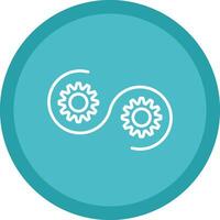Devops Line Multi Circle Icon vector