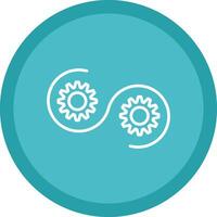 Devops Line Multi Circle Icon vector