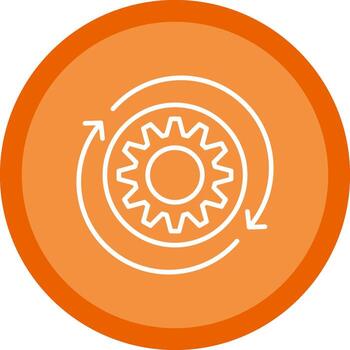 Iteration Line Multi Circle Icon vector
