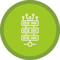 Server Line Multi Circle Icon vector