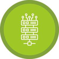 Server Line Multi Circle Icon vector