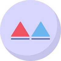 Triangles Flat Bubble Icon vector