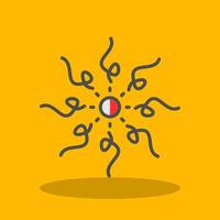 Firework Filled Shadow Icon vector