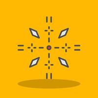 Firework Filled Shadow Icon vector