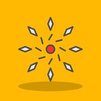 Firework Filled Shadow Icon vector